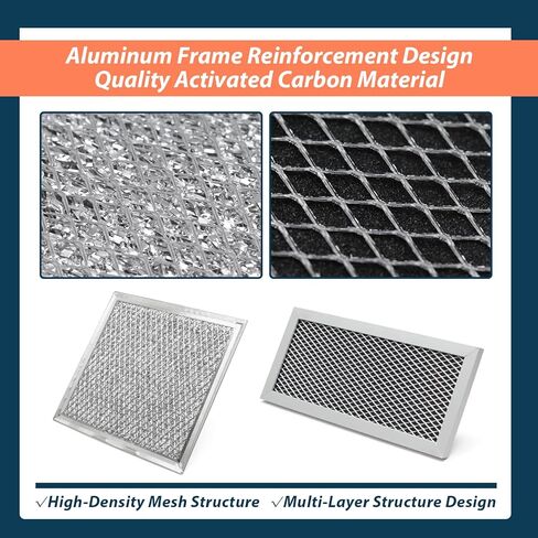 Microwave Oven Charcoal and Grease Filter Kit Replacement for Samsung Model ME19R7041FS/AA ME19R7041FT/AA ME19R7041FB ME19R7041FB/AA ME19R7041FS 4 Pack in Saudi Arabia