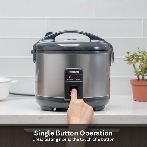 جهاز طهي الأرز الأبيض تايجر JNP-S55U-US بسعة 3 أكواب مع وعاء داخلي غير لاصق، وسلك طاقة قابل للسحب، ويحافظ على الدفء لمدة تصل إلى 12 ساعة (ساتان حضري) in Kuwait