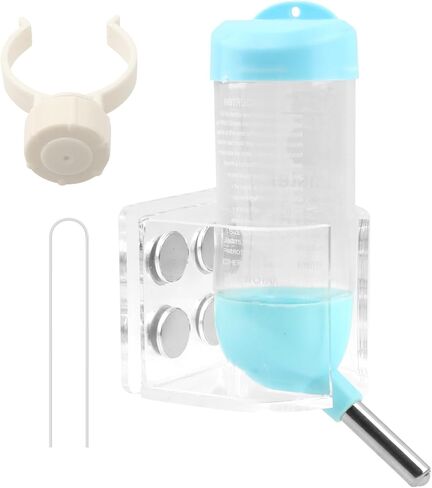 Magnetic Hamster Water Bottle Holder - Adjustable Height, Drop-Resistant Freestanding Stand, Fits Bottles up to 2" Dia for Hamsters Gerbils Mice Small Pets in Kuwait
