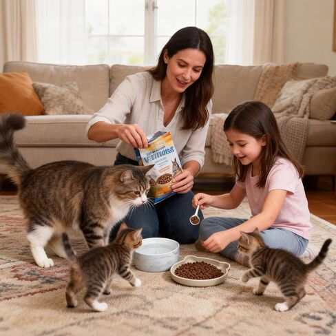 Cat Food and Water Bowl Set, Heavy Weighted Ceramic, No Tip Over, Shallow Wide Whisker Fatigue Silicone Dish, Pet Comfort Feeder for Small Dog, Untippable, Dishwasher Safe, 6 inch in Kuwait