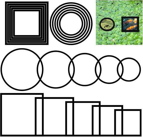20 PCS Fish Feeding Ring, Aquarium Floating Plant Barrier Feeding Ring for Fish Tank Round Square Different Size Corral Foam Circle Fish-Tank Aquarium Accessories for Tank Keep Floating Plants in Kuwait