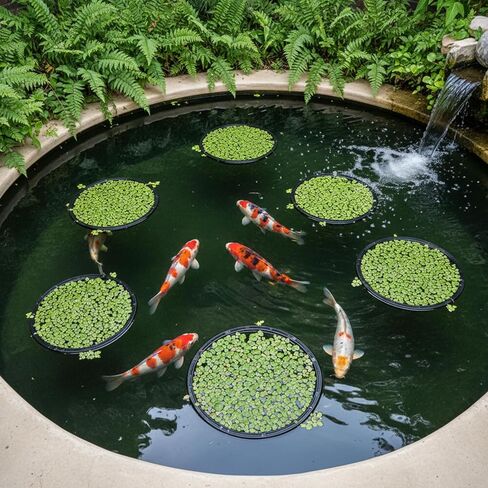 20 PCS Fish Feeding Ring, Aquarium Floating Plant Barrier Feeding Ring for Fish Tank Round Square Different Size Corral Foam Circle Fish-Tank Aquarium Accessories for Tank Keep Floating Plants in Kuwait
