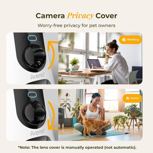 ARENTI Smart Automatic Cat Feeder and Water Fountain, 4L Pet Feeder Cat Food Dispenser with Camera, Dual Power, App Control, Live View & Night Vision, Meal Call, Hygienic Water Flow, Desiccant Bag in Kuwait