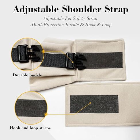 Dog Carrier Sling with Pocket, Hands-Free Pet Carrier Bag for Small to Medium Dogs, Breathable Cotton Puppy Papoose for Walking & Travel (Khaki) in Kuwait