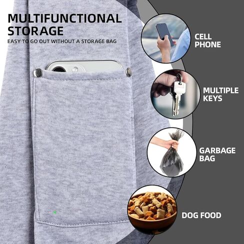 Dog Carrier Sling - Reversible Puppy Carrier Purse with Mobile Phone Storage, Cat Carrier, Hand-Free Dog Sling Carrier for Carry Small Dogs and Cats, Travel Safety Harness, Dog and Cat Harness(Gray) in Kuwait