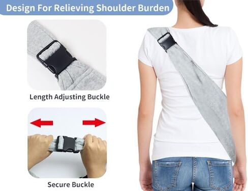 CONLI Small Dog Carrier Sling with Adjustable Strap & Dual Safety - Features Storage Pocket & Detachable Treat Pouch, Hands-Free Pet Sling for Chihuahuas, Yorkies Under 12lbs for Walking, Hiking in Kuwait