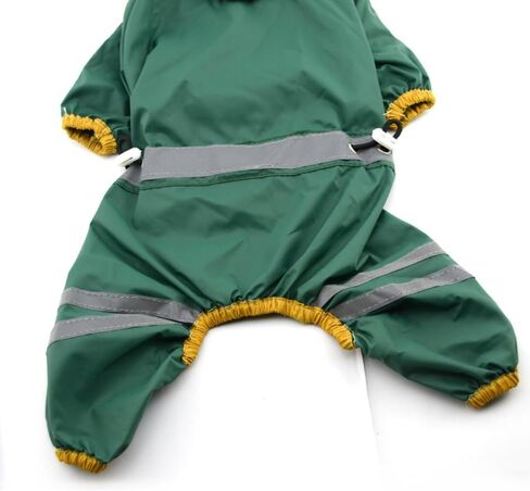 SUPVOX Dog Raincoat Waterproof Breathable Small Dog Rain Jacket with Open Tail Design and Elastic Leg Cuffs Lightweight Puppy Rainwear for Wet Weather in Kuwait