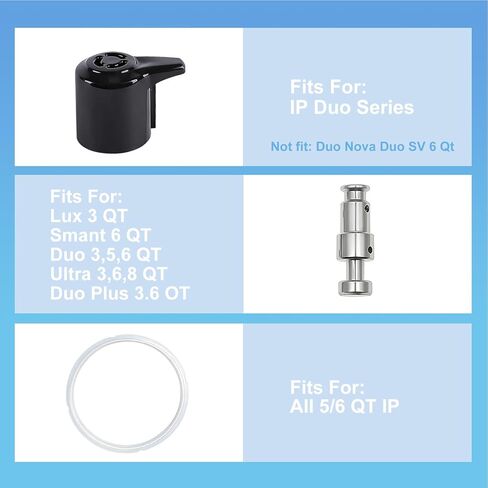 مجموعة قطع غيار بديلة مكونة من 10 قطع من LULU-DIRECT لـ Instant Pot Duo/Duo Plus 5&6QT، حلقة إغلاق، صمام تحرير البخار، صمام عائم، متوافق مع IP-DUO50 IP-DUO60 in Kuwait