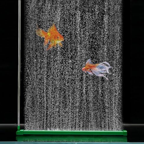 Aquarium Air Bubble Bar, 14.1 Inch Double Row Fine Micro Air Bubble Curtain Wall, Self-Sinking Design High Dissolved Oxygen Diffuser Fish Tank Bubbler for Freshwater Saltwater Hydroponics in Kuwait