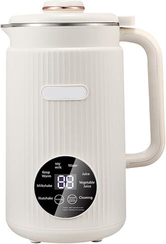 Nut Milk Maker, Soy Milk Maker Programmable Blender with Digital Display 12 Stainless Steel Blades Auto Cleaning 8H Keep Warm Function (White) in Saudi Arabia