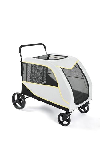 IDEALHOUSE Dog Stroller for Large & Medium Dogs, 176 Lbs Capacity Extra Large Pet Stroller, Dog Wagon for 2 Dogs, Foldable Design Luxury Dog Stroller with All-Terrain Wheel, Air Mesh, Foot Brake in Kuwait
