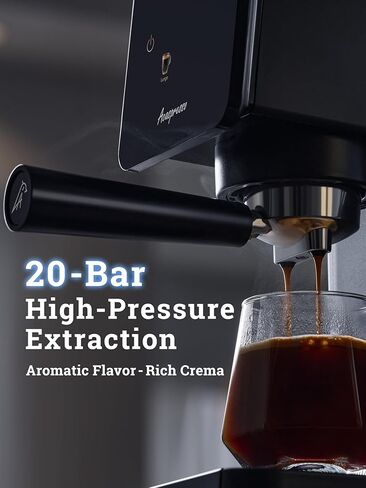 Espresso Machine with Touchscreen, 20 Bar Espresso Maker with Milk Frother and Steam Wand, Cold Brew Coffee Machine for Home, Latte Cappuccino Maker, 41oz Removable Water Tank in Kuwait