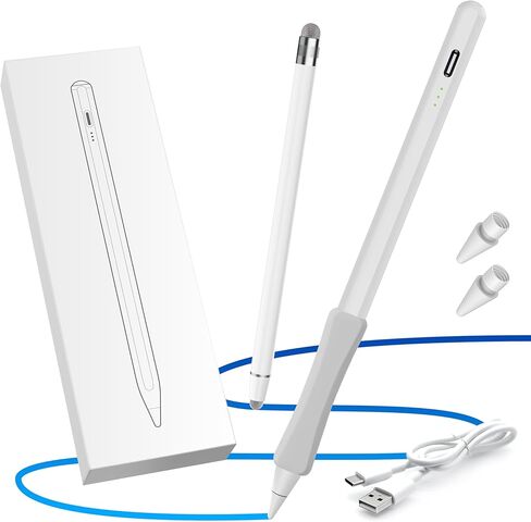 iPad Pen, Palm Rejection &Tilt G-senors Bluetooth Active Stylus Pencil for Apple iPad 2018-2023, Tablet Pen for iPad 6/7/8/9/10th Generation, iPad Pro 11/12.9 inch, Air 3/4/5, Mini 5/6 in Saudi Arabia