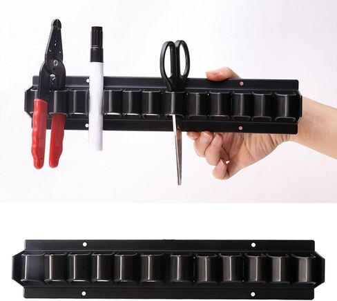 Horse Whip Crop Holder, Whip Rack Wall Mounted, Bracket for Horse Stables, Durable Horses Whips Storage Organizer, Holds up to 12 Whips or Crop(Color:Black) in Kuwait