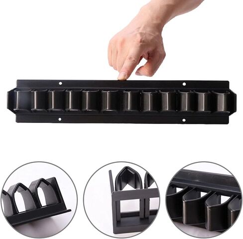 Horse Whip Crop Holder, Whip Rack Wall Mounted, Bracket for Horse Stables, Durable Horses Whips Storage Organizer, Holds up to 12 Whips or Crop(Color:Black) in Kuwait