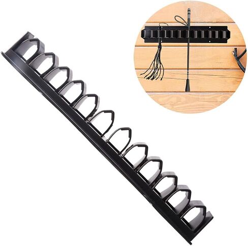 Horse Whip Crop Holder, Whip Rack Wall Mounted, Bracket for Horse Stables, Durable Horses Whips Storage Organizer, Holds up to 12 Whips or Crop(Color:Black) in Kuwait