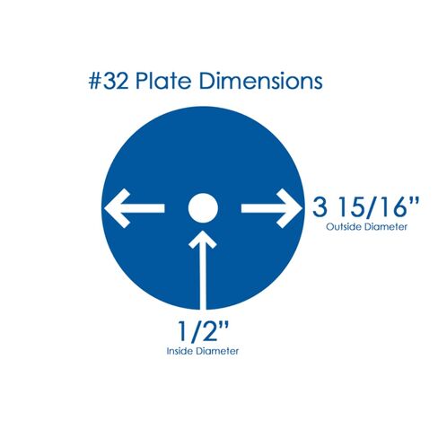Grinder Plate for #32 Grinders with 3/16" Hole, Reversible, Ideal for Medium Grinds, Sausages, Hamburger, etc in Kuwait