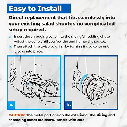 31304 حلقة الاحتفاظ بقفل ملتوي لموديلات Presto Salad Shooter 02910 02980، قطع غيار لقطاعة/تقطيع السلطة الكهربائية in Kuwait