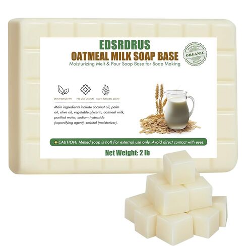 EDSRDRUS 1LB Peach Glycerin Soap Base DIY Handmade Soap Add Peach Essential Oil, Moisturizing Melt and Pour Soap Base for Soap Making 1pack, 16oz(1LB, Peach) in Kuwait