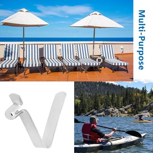 AuRiver 25 PCS Tent Pole Clips Stainless Steel Kayak Paddle Spring Snap Clips Tent Pole Push Button Spring Clips Locking Pin for Camping Kayak Paddle Tent Pole in Kuwait