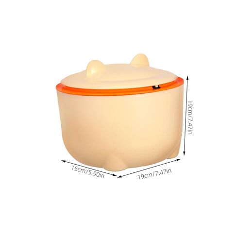 Beavorty Sealed Cat Litter Trash Can with Lid and Odor Seal, Large Capacity Waste Bucket with 90 Garbage Bags, Yellow Cat Litter Storage Container for Bathroom and Pet Use in Kuwait