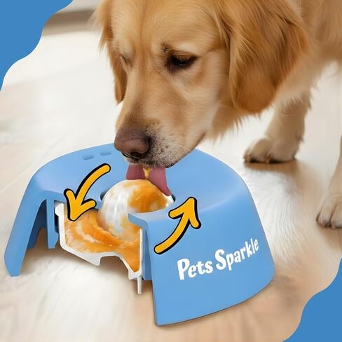 Dog Licking Bowl, Slow Feeder Lick Bowl for Dogs for Yogurt, Bone Broth & Liquid Treats, Licking Bowl with Ball, Lick Ball Slow Feeder for Dogs, Slow Feed Lick Bowl for Dogs in Kuwait
