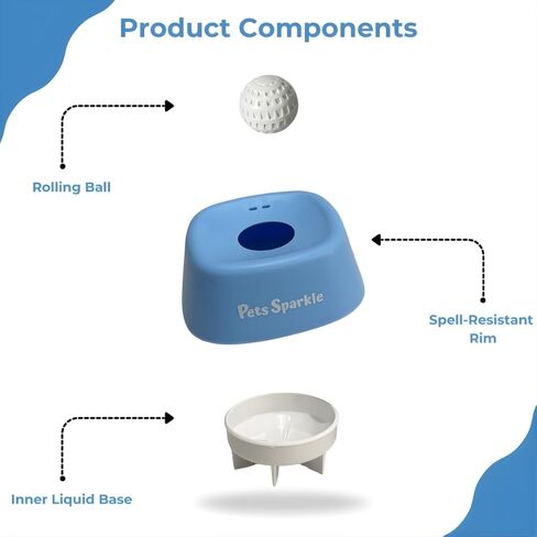Dog Licking Bowl, Slow Feeder Lick Bowl for Dogs for Yogurt, Bone Broth & Liquid Treats, Licking Bowl with Ball, Lick Ball Slow Feeder for Dogs, Slow Feed Lick Bowl for Dogs in Kuwait