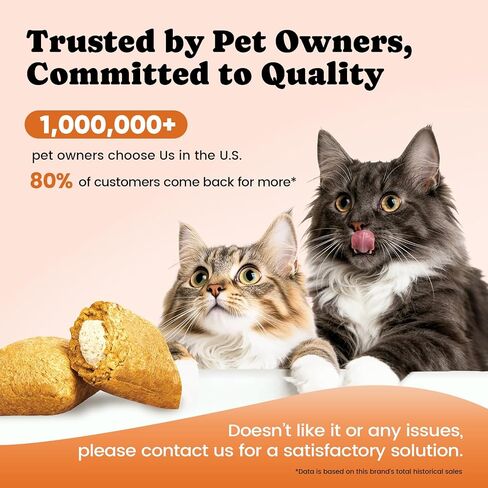 Cat Vitamin Treats with L-Lysine & Taurine – 12 Essential Vitamins & 5 Minerals, Cat Multivitamin Supplement for Immune, Joint & Skin Support, Daily Health Formula for Indoor & Senior Cats – 450 Chews in Kuwait