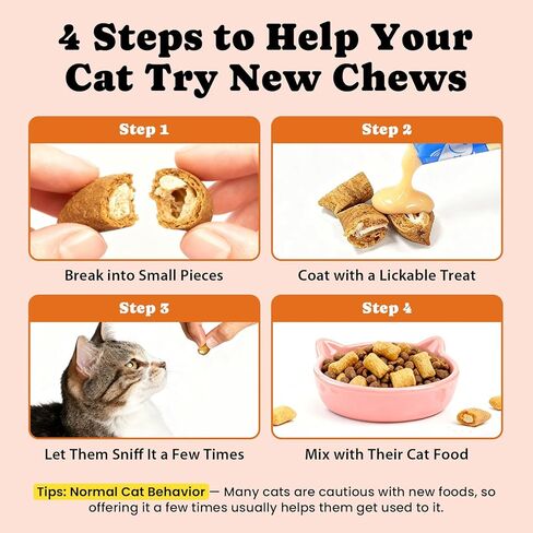 Cat Vitamin Treats with L-Lysine & Taurine – 12 Essential Vitamins & 5 Minerals, Cat Multivitamin Supplement for Immune, Joint & Skin Support, Daily Health Formula for Indoor & Senior Cats – 450 Chews in Kuwait