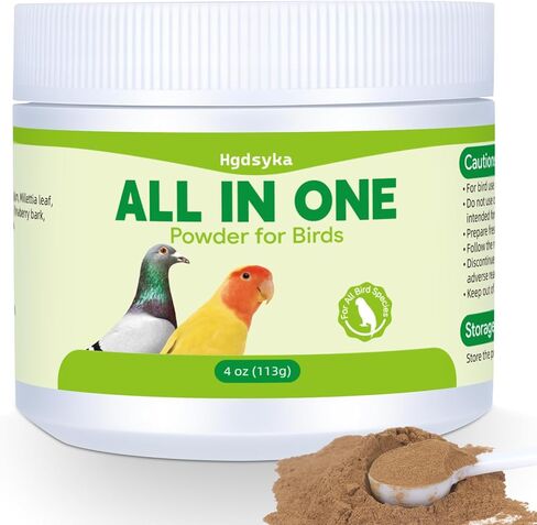 All in One Medicine Powder for Pigeon Parrots Canary Finches Parakeet Cockatiels Aviary Birds, Helps Maintain Digestive Balance Overall Vitality, Drinking Water Additive Wellness Support Powder in Kuwait