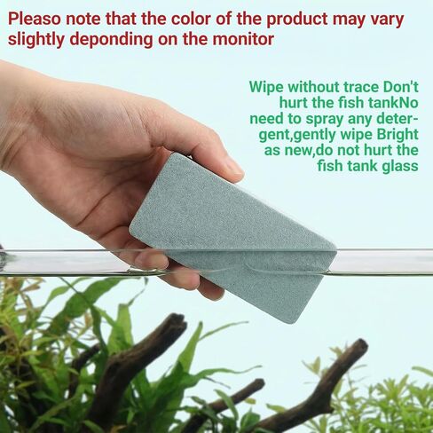 4-Pack Fish Tank Cleaning Tools - Double Sided Aquarium Sponge Brush - Glass Aquarium Scrubber Sponge - Surface Buildew Remover for Fish Tank - Non-Scratch EVA Pad in Kuwait