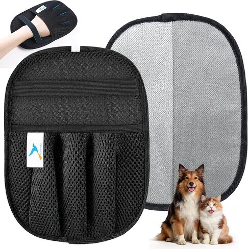 Upgraded Pet Hair Removal Glove – Electrostatic Five‑Finger Design – Effortlessly Removes Dog & Cat Hair from Couch, Carpet, Car Seats, Bedding & Laundry – Reusable & Washable in Kuwait