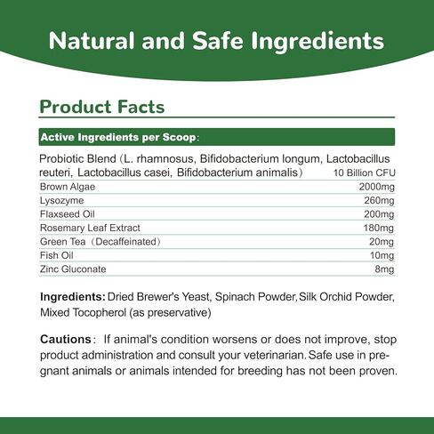 Dog Teeth Cleaning Powder, Dog Dental Powder for Tartar Remove & Plaque Off, Fresh Breath for Dogs with Natural Plant Blend, Enzymes and Probiotics, 150g in Kuwait