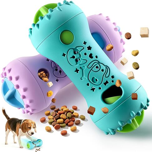 2 Pack Dog Puzzle Toys, Adjustable Treat Dispensing Toy to Keep Them Busy, Dog Enrichment for Brain Stimulation & Cognitive Reduce Boredom, Interactive Dog Toys in Kuwait