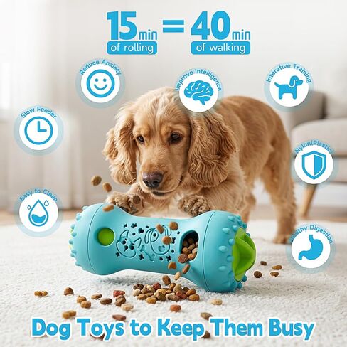 2 Pack Dog Puzzle Toys, Adjustable Treat Dispensing Toy to Keep Them Busy, Dog Enrichment for Brain Stimulation & Cognitive Reduce Boredom, Interactive Dog Toys in Kuwait
