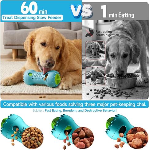 2 Pack Dog Puzzle Toys, Adjustable Treat Dispensing Toy to Keep Them Busy, Dog Enrichment for Brain Stimulation & Cognitive Reduce Boredom, Interactive Dog Toys in Kuwait