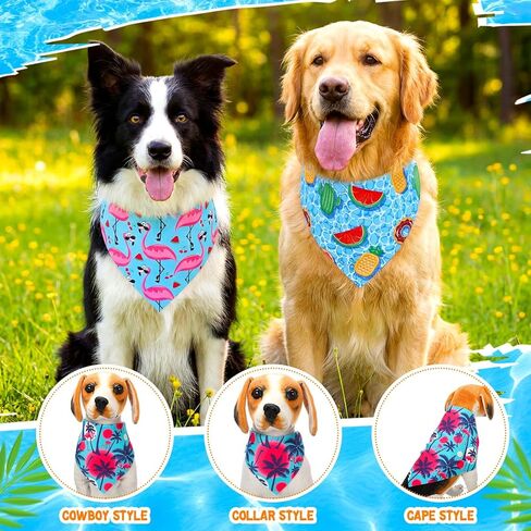 Sanwuta 120 Pcs Dog Bandana Bulk for Groomers Summer Triangle Bandana with Fruit Patterns Soft and Adjustable Holiday Kerchief Scarf for Small Medium Large Dogs Cats Pets Grooming in Kuwait
