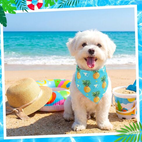 Sanwuta 120 Pcs Dog Bandana Bulk for Groomers Summer Triangle Bandana with Fruit Patterns Soft and Adjustable Holiday Kerchief Scarf for Small Medium Large Dogs Cats Pets Grooming in Kuwait