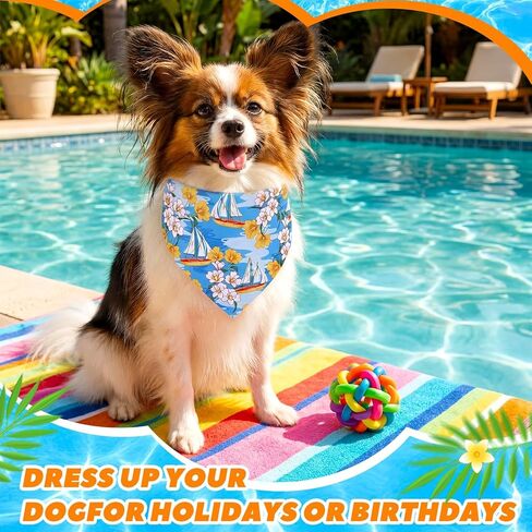 Sanwuta 120 Pcs Dog Bandana Bulk for Groomers Summer Triangle Bandana with Fruit Patterns Soft and Adjustable Holiday Kerchief Scarf for Small Medium Large Dogs Cats Pets Grooming in Kuwait