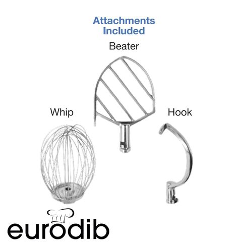 Eurodib M20 ETL 20 Quart خلاط بحامل كوكبي تجاري، نموذج مقعد، أبيض، 110 فولت in Kuwait