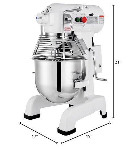 Eurodib M20 ETL 20 Quart خلاط بحامل كوكبي تجاري، نموذج مقعد، أبيض، 110 فولت in Kuwait