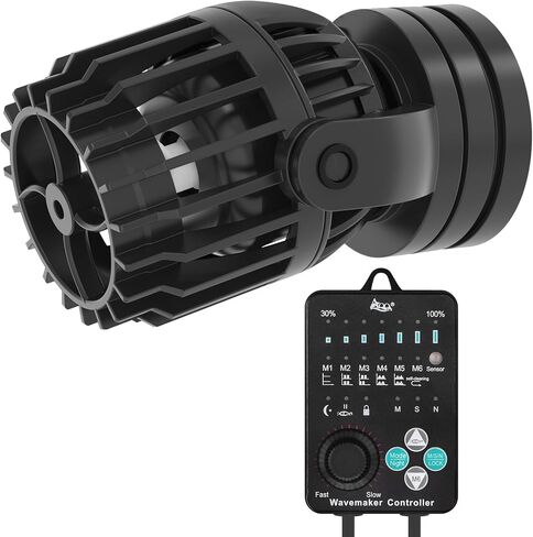 AQQA Wave Maker for Aquarium Circulation Pump with Controller, 1056GPH DC Powerhead with Strong Magnetic Suction Base, 360° Rotating Aquarium Wavemaker for 15 to 70 Gal Saltwater Freshwater Tank (10W) in Kuwait