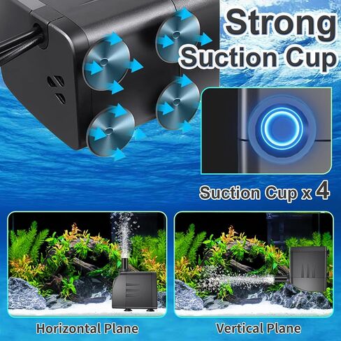SongLong 200GPH(750L/H) 9.9ft Power Cord Submersible Pump, Water Fountain Pump with 5.3ft Lift for Ponds, Water Fountains, Aquariums & Hydroponics. in Kuwait