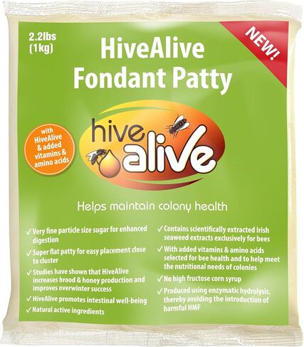 Hive Alive Fondant Bee Food Supplement – Easy to Use Feed Enhancer Prevents Starvation During Overwintering – HiveAlive Feeding Program-15Pack in Saudi Arabia