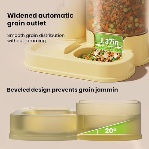 2 in 1 Hamster Water Bottle, Automatic Feeder, No Drip Small Animal Water Dispenser Food Bowl for Syrian Dwarf Hamsters, Gerbils, Mouse, Hedgehog, Hamster Cage Accessories (Gray) in Saudi Arabia
