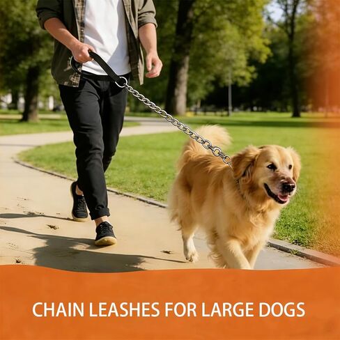 6ft Heavy Duty Metal Chain Leash, Standard Pet Leash chew Proof Dog Leash, Dog Chain for Yard, Chain leashes for Large Dogs in Kuwait