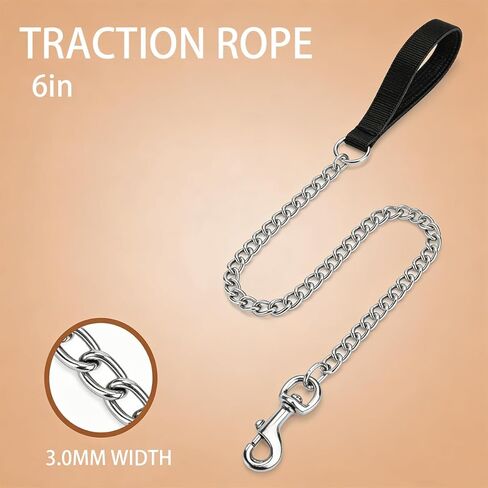 6ft Heavy Duty Metal Chain Leash, Standard Pet Leash chew Proof Dog Leash, Dog Chain for Yard, Chain leashes for Large Dogs in Kuwait