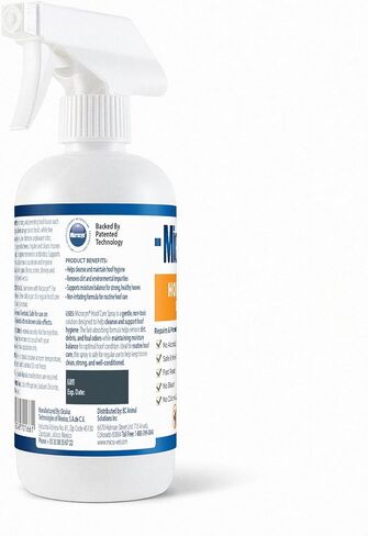 بخاخ العناية بالحوافر من Microcyn - منظف حافر قائم على HOCl 16 أونصة - يدعم حالة الحافر الصحية وتوازن الرطوبة - للخيول والمهور والحمير وحيوانات المزرعة. in Kuwait