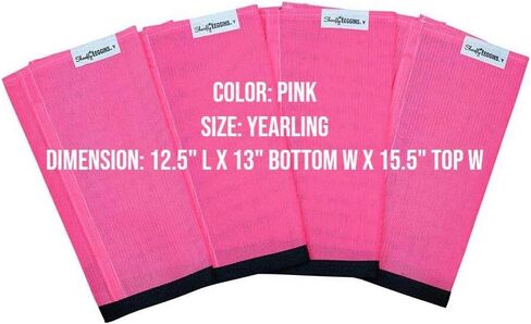 SHOOFLY Horse Leggins، أحذية فضفاضة حاصلة على براءة اختراع، تقلل من الدوس والإجهاد والتعب، شبكة بلاستيكية قابلة للتنفس (وردي/حولي) in Kuwait