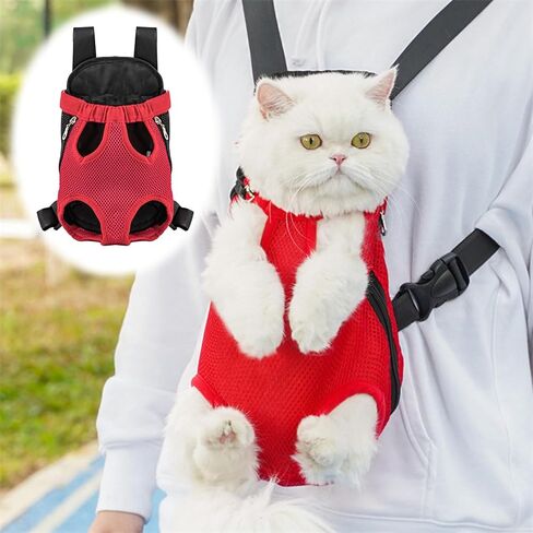 Pet Carrier Backpack Breathable Mesh for Cats Dogs Hands Free Travel Bag in Kuwait